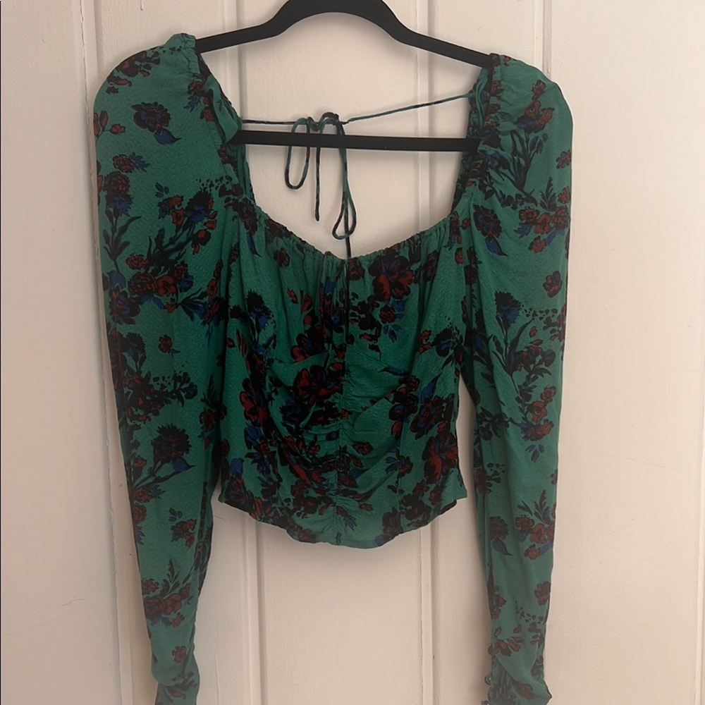 Floral Green Women's Top